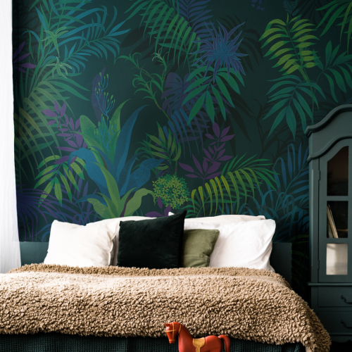 Panoramic Jungle Chamarée wallpaper by Peggy Nille - Acte-Deco