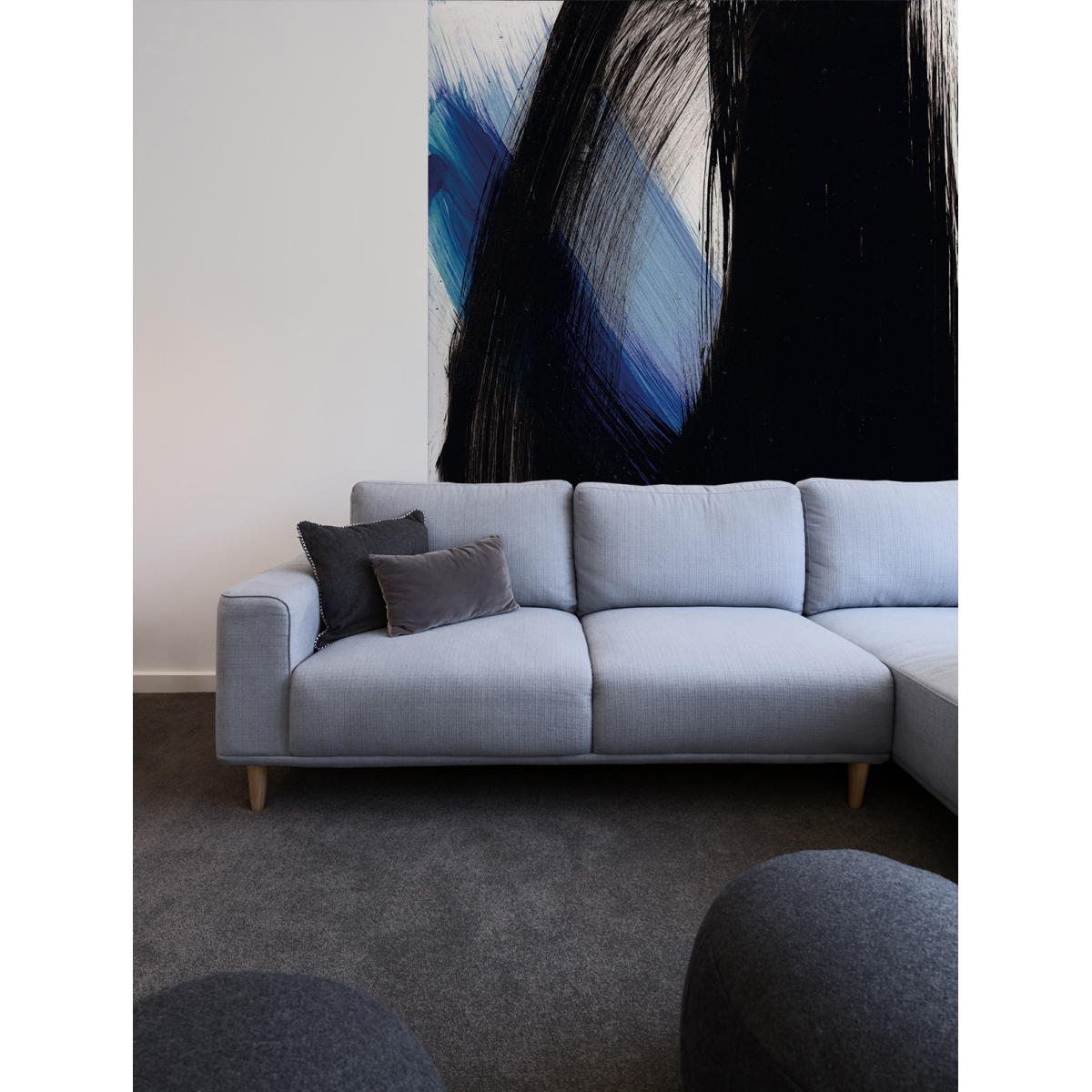 Blueblack wallpapers by Nadia Barbotin- Collection Acte-Deco