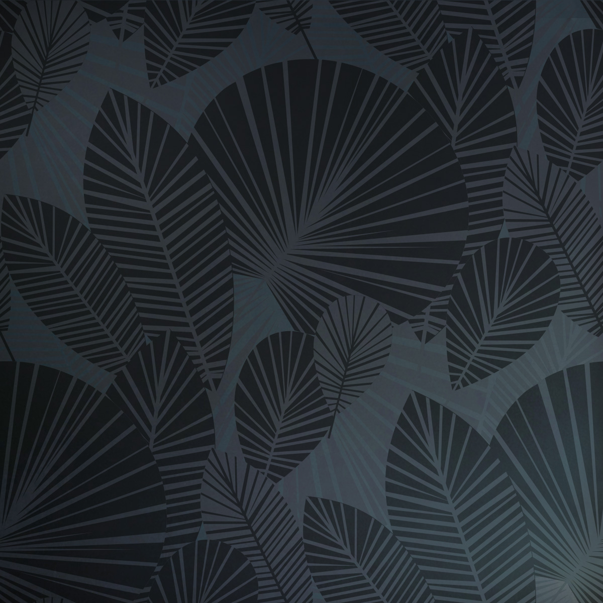 Contemporary panoramic wallpaper Tropical leaves | Acte-Deco