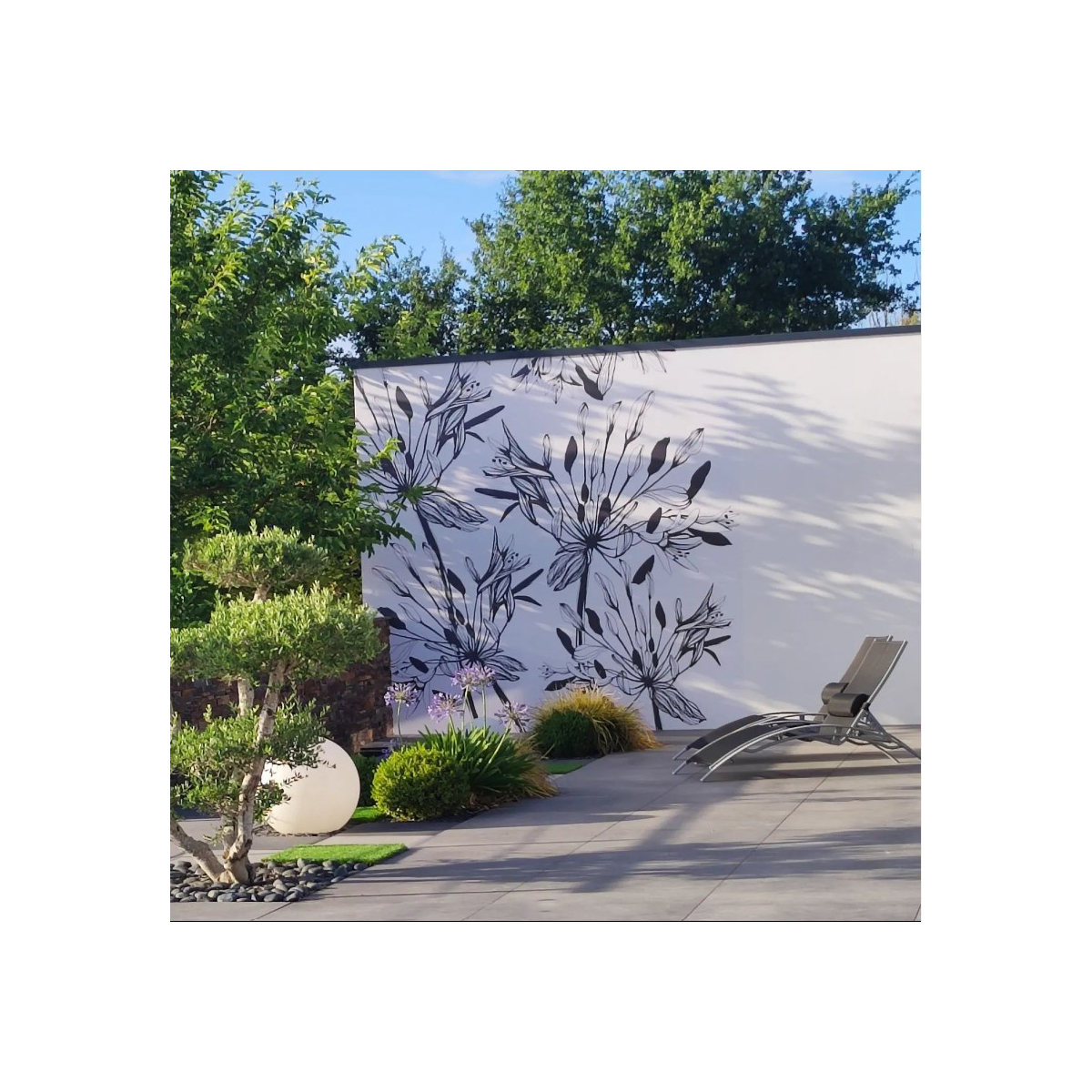 Outdoor wallpapers Fleurs graphiques - Acte-Deco