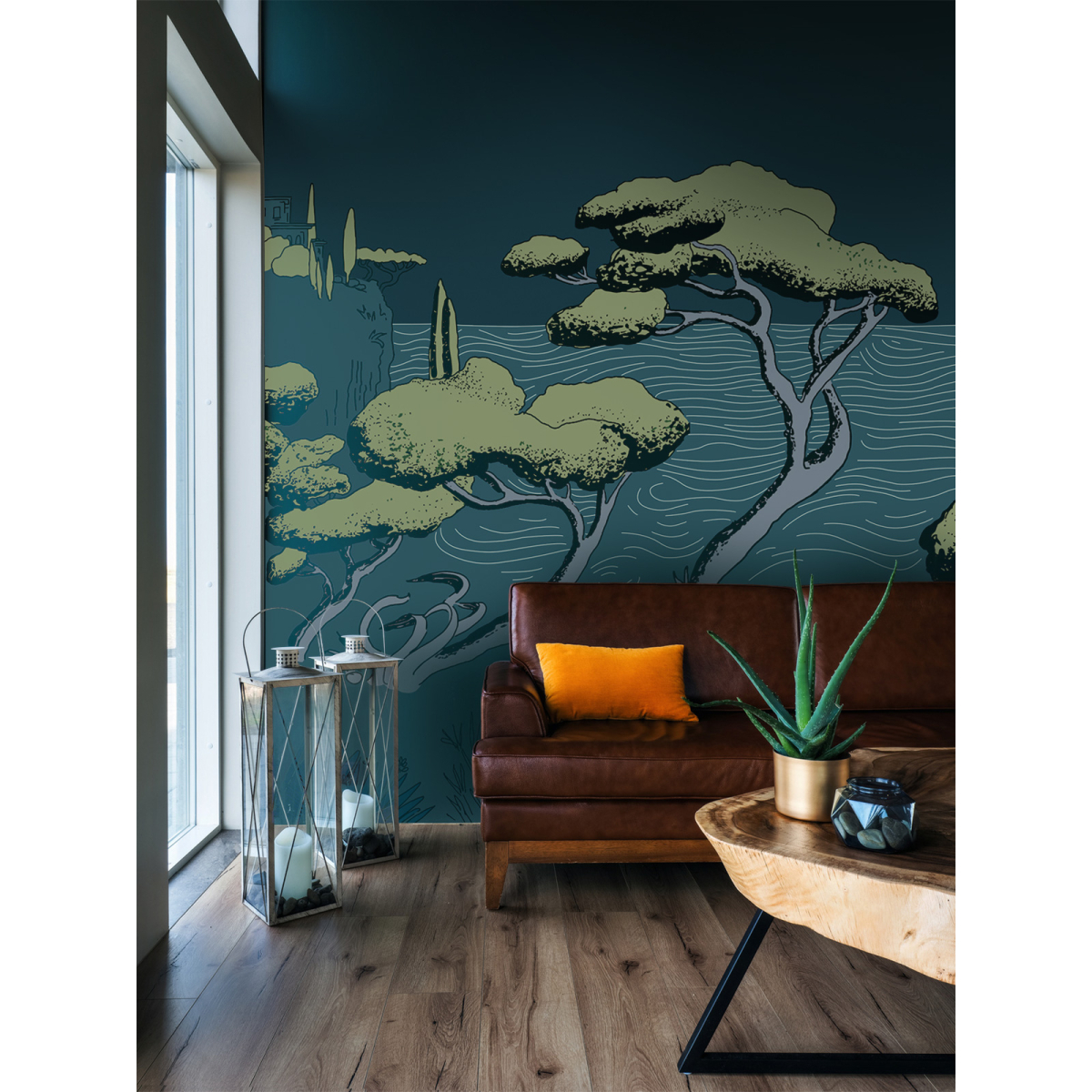 Panoramic wallpaper Calanques | Acte-Deco
