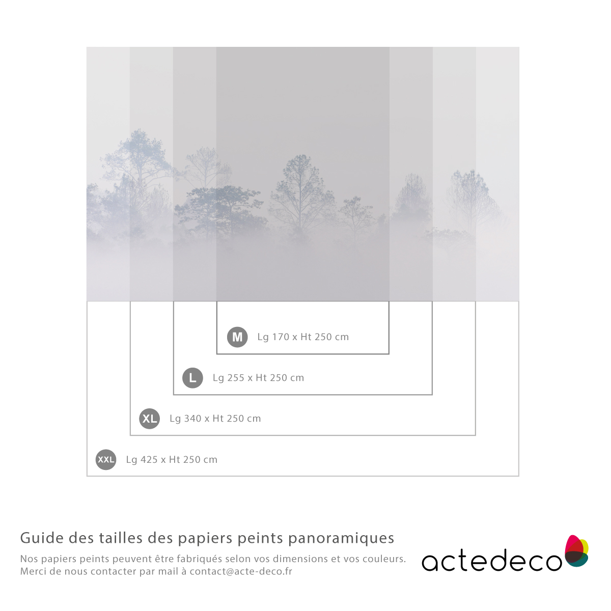 Papier Peint Panoramique Brumes Matinales 08 | Taille L | Acte-Deco
