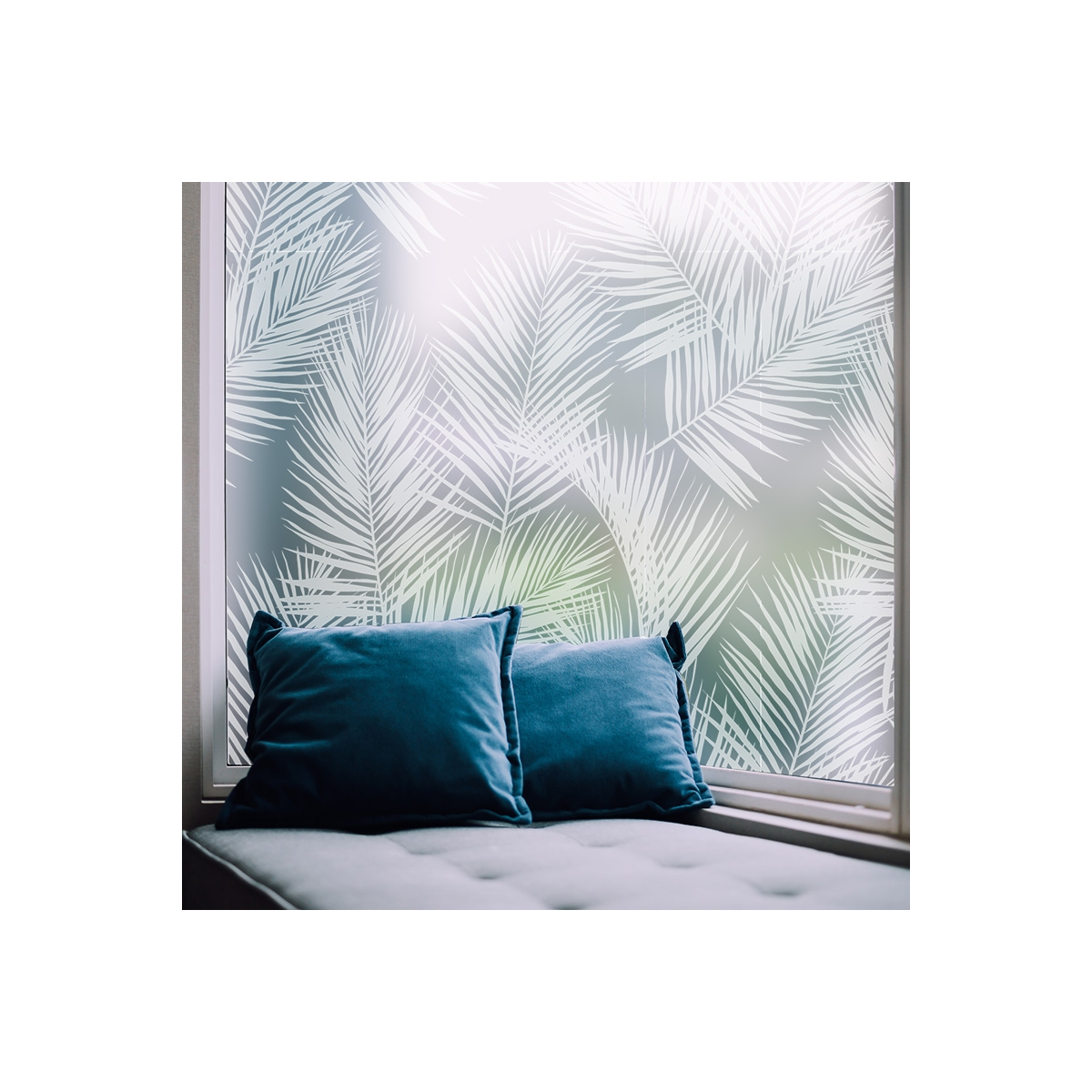 Vinilo decorativo para ventanas Hojas de palmera | Acte-Deco