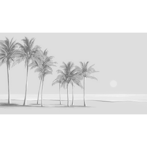 Panorama-Vliestapete Palmenlandschaft - Sammlung Studio Romiche - Acte-Deco