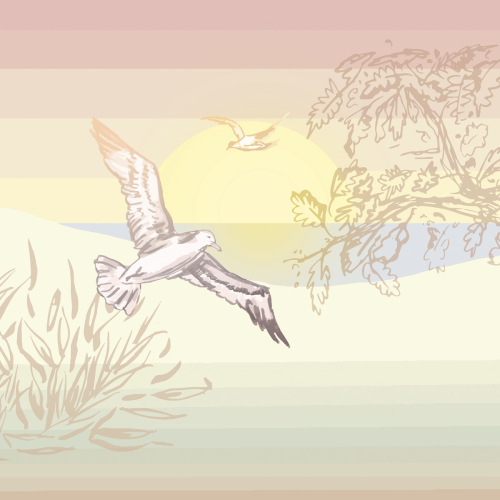 L'Ile aux oiseaux panoramic wallpaper - Lili Bambou Design Collection - Acte-Deco