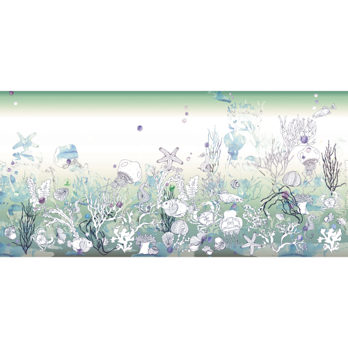 Thousand leagues under the sea panoramic wallpaper - Lili Bambou Design Collection - Acte-Deco