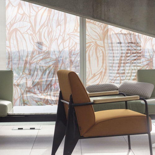 Vitrophanie - Dekorative Folie für Fenster Pflanzenfantasie Kollektion Lili Bambus Design - Acte-Deco