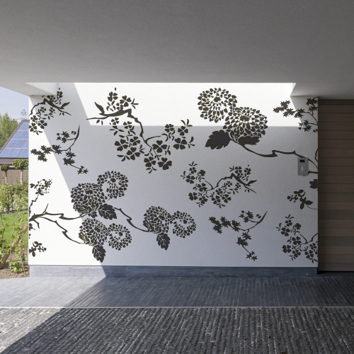 Tapeten für den Außenbereich Asiatische Blumen Kollektion Lili Bambus Design - - Acte-Deco