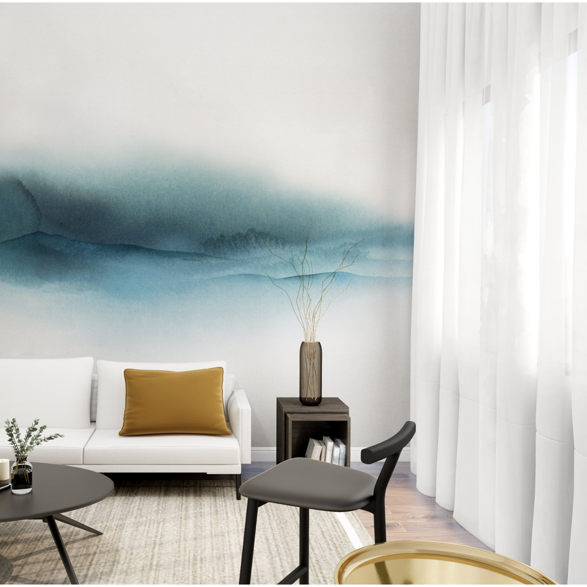 Panoramic wallpaper Temporary serenity - Collection Noëmie Krey - Acte-Deco