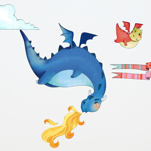 Sticker for children dragon | Acte-Deco