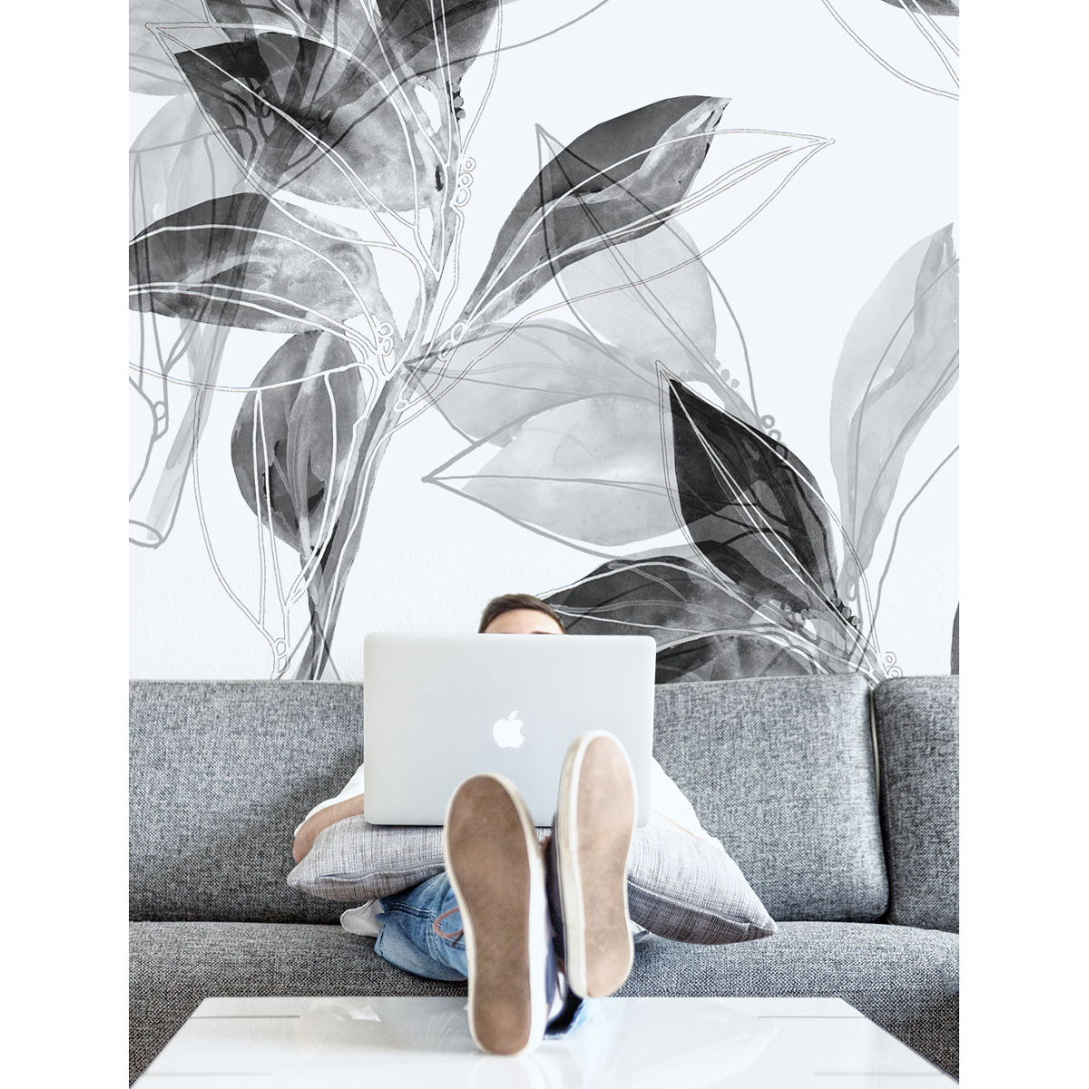Panoramic wallpaper laurel Branch collection - Acte-Deco